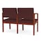 Lesro 2 Seat Tandem Seating W/ No Center Arm, 44 in W 26 in L 31.5 in H, Lenox Series LW2101 - alternate 3